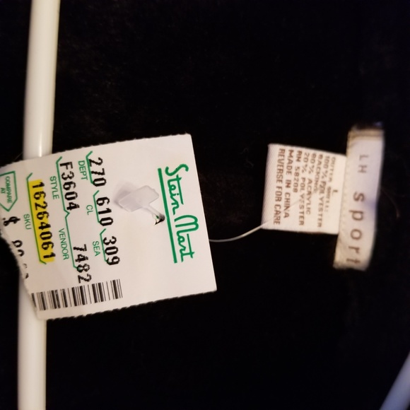 LH Sport Women's Black Faux Lined Suede Vest - Picture 4 of 4